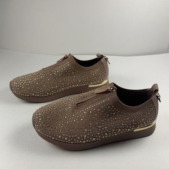 Kenneth Cole RL23CZJ04 Sneakers Womens 12 Cashew Cameron Zip Jewel Jogger 8083 - Picture 4 of 10